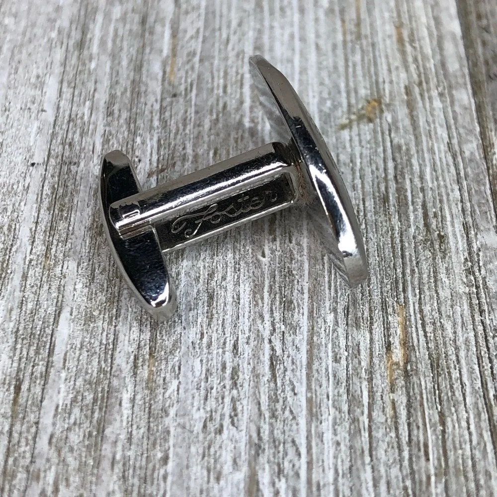 Vintage Foster Silver Engrave-able Cuff Links